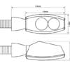 1108650001-5-800Wx800H HIGHSIDER pro Stealth-XS Bronx LED Indicator, Brake & Tail light 3in1, Matt-Black (Pair)