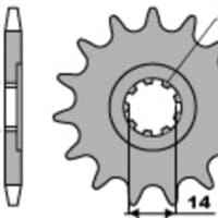 PBR Staal standaard voortandwiel 210 - 428