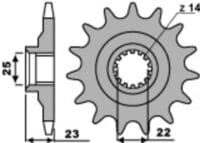 PBR Staal standaard voortandwiel 548 - 520