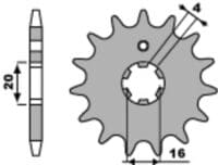 PBR Staal standaard voortandwiel 554 - 428