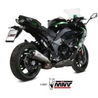 1110203-1-800Wx800H MIVV Delta Race Silencer Steel Brushed Stainless Steel/Carbon - Kawasaki Ninja 1000 sx