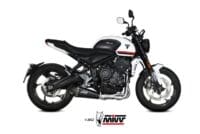 1111202-2-800Wx800H MIVV Delta Race Full Exhaust System Steel Black/Carbon - Triumph Trident 660