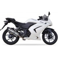 1111292-2-800Wx800H IXIL Hexoval Xtrem Silencer Stainless Steel / Aluminium Black - Kawasaki Ninja 250R - OK7034VSE
