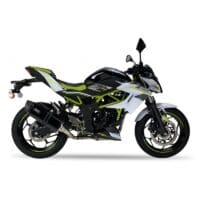 1111332-2-800Wx800H IXIL Hexoval Xtrem Silencer Stainless Steel Black / Aluminium Black - Kawasaki Z125/Ninja 125 - OK7037VSEB