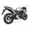 1111364-3-800Wx800H IXIL Dual Hyperlow L3XB Silencer Stainless Steel Black / Aluminium - Honda CBR500R - XH6333XB