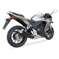 1111364-3-800Wx800H IXIL Dual Hyperlow L3XB Silencer Stainless Steel Black / Aluminium - Honda CBR500R - XH6333XB