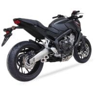 1111367-3-800Wx800H IXIL Hyperlow Full Exhaust System Stainless Steel Black / Aluminium Polished - Honda CB650F - XH6356XB