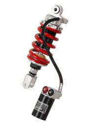 YSS Rear mono shock external reservoir on hose Gas Racing