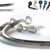 SPEEDBRAKES Aviation remleiding RVS/zilver verbinding