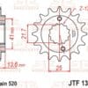 JT SPROCKETS Staal geluidsarm voortandwiel 1307 - 520