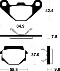 TECNIUM MX/ATV Remblokken - MO192 Gesinterd metaal