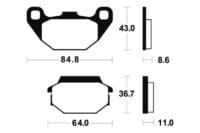 TECNIUM MX/ATV Remblokken - MO249 Gesinterd metaal
