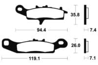 TECNIUM MX/ATV Remblokken - MO298 Gesinterd metaal
