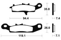 TECNIUM MX/ATV Remblokken - MO301 Gesinterd metaal