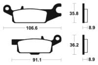 TECNIUM MX/ATV Remblokken - MO352 Gesinterd metaal