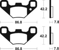 TECNIUM MX/ATV Remblokken - MO405 Gesinterd metaal