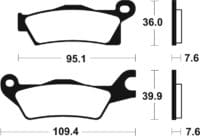 TECNIUM MX/ATV Remblokken - MO411 Gesinterd metaal