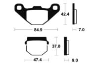 TECNIUM MX/ATV Remblokken - MOA044 Gesinterd metaal