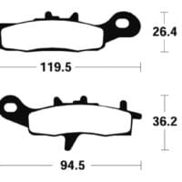 800Wx800H-1022962-1 TECNIUM Racing MX/ATV Remblokken - MOR226 Gesinterd metaal
