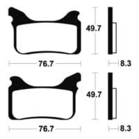 800Wx800H-1022991-1 TECNIUM Racing MX/ATV Remblokken - MOR342 Gesinterd metaal