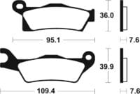TECNIUM Racing MX/ATV Remblokken - MOR410 Gesinterd metaal