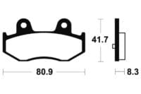 TECNIUM Maxi Scooter Remblokken - MSS281 Gesinterd metaal