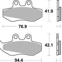 800Wx800H-1035721-1 BREMBO Scooter Remblokken - 07012XS Gesinterd metaal