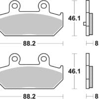 BREMBO Scooter Remblokken - 07058XS Gesinterd metaal