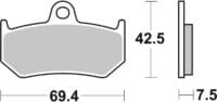 BREMBO Street Remblokken - 07GR35SP Gesinterd metaal