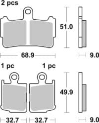 BREMBO Street Remblokken - 07HO37SA Gesinterd metaal