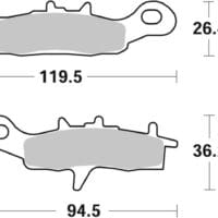 800Wx800H-1036106-1 BREMBO Off-Road Remblokken - 07KA22SX Gesinterd metaal