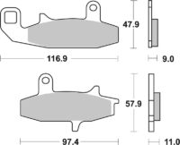 BREMBO Street Remblokken - 07SU15SA Gesinterd metaal