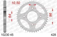 800Wx800H-1074340001-1 AFAM Staal standaard achtertandwiel 10230 - 428