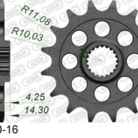 800Wx800H-1074371001-1 AFAM Staal standaard voortandwiel 166300 - 520