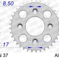800Wx800H-1074387001-1 AFAM Aluminium ultralicht achtertandwiel 11113 - 420