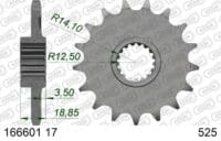 800Wx800H-1074401001-1 AFAM Staal standaard voortandwiel 166601 - 525