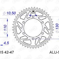 800Wx800H-1074480005-1 AFAM Aluminium achtertandwiel 13815 - 525