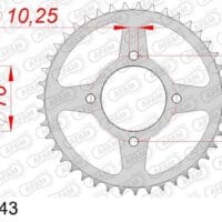 800Wx800H-1074510001-1 AFAM Staal standaard achtertandwiel 14313 - 520