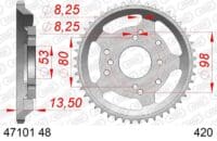 800Wx800H-1074657001-1 AFAM Staal standaard achtertandwiel 47101 - 420