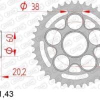 800Wx800H-1074676002-1 AFAM Rear Sprocket Steel Standard - 520