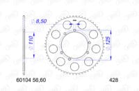 AFAM Rear Sprocket Alu Standard - 428