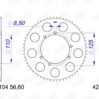 800Wx800H-1074707003-1 AFAM Rear Sprocket Alu Standard - 428