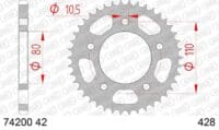 800Wx800H-1074741001-1 AFAM Staal standaard achtertandwiel 74200 - 428