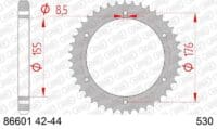 800Wx800H-1074757003-1 AFAM Staal standaard achtertandwiel 86601 - 530