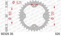 800Wx800H-1074780001-1 AFAM Staal standaard achtertandwiel 92325 - 520