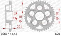 800Wx800H-1074792001-2 AFAM Staal standaard achtertandwiel 92667 - 520