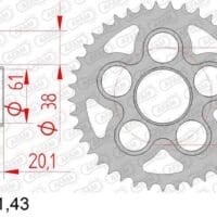 800Wx800H-1074792001-2 AFAM Staal standaard achtertandwiel 92667 - 520