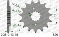 800Wx800H-1074983002-1 AFAM Staal standaard voortandwiel 20510 520