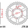 JT SPROCKETS Standaard staal achtertandwiel 2014 - 525