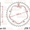 JT SPROCKETS Staal standaard achtertandwiel 752 - 525 - JT SPROCKETS kroonhouder vereist